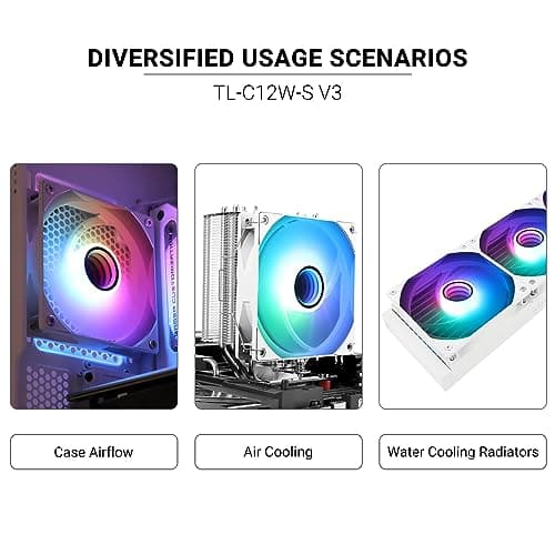 Thermalright TL-C12W-S V3 120mm White PWM ARGB image
