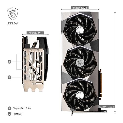 MSI SUPRIM X GeForce RTX 4080 16GB GDDR6X Black image