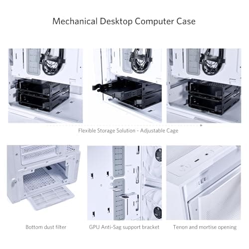 Lian Li LANCOOL 206 ATX Mid Tower White with Tempered Glass Side Panel and USB 3.2 Gen 1 Type-C / USB 3.2 Gen 1 Type-A Front Panel image