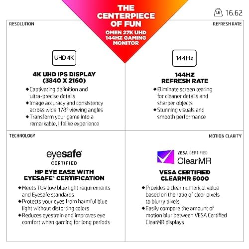 HP OMEN 27k 27" 4K 144Hz IPS Monitor image