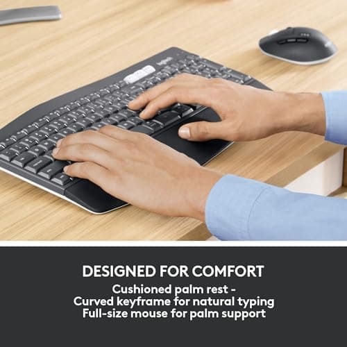 Logitech MK850 Performance Bluetooth/Wireless Ergonomic Keyboard With Optical Mouse image