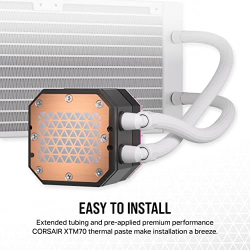 Corsair iCUE H100i ELITE CAPELLIX XT Water 240mm 65.57 CFM White image