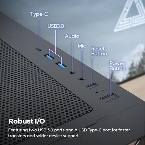Montech XR Wood ATX Mid Tower Black / Brown Tempered Glass Side Panel image