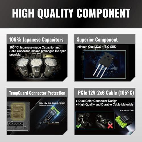 ASRock Taichi TC-1650T Black / Silver ATX 1650W Fully Modular 80+ Titanium Certified image