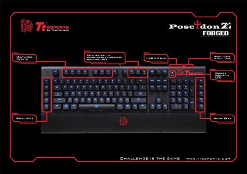 Thermaltake Poseidon Z Forged Kailh Blue Mechanical Wired Gaming Keyboard image