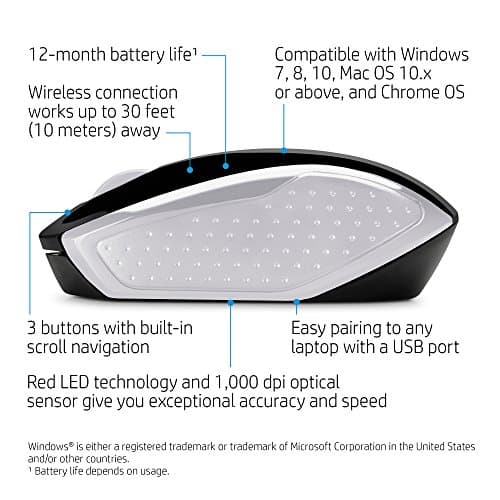 HP 200 Wireless and Wired Optical Mouse image