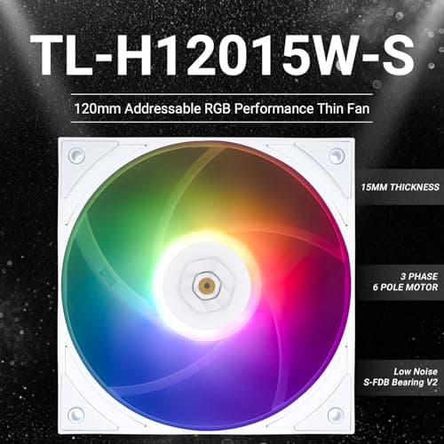 Thermalright TL-H120-15W-S 120mm White Addressable RGB PWM 56.36 CFM image
