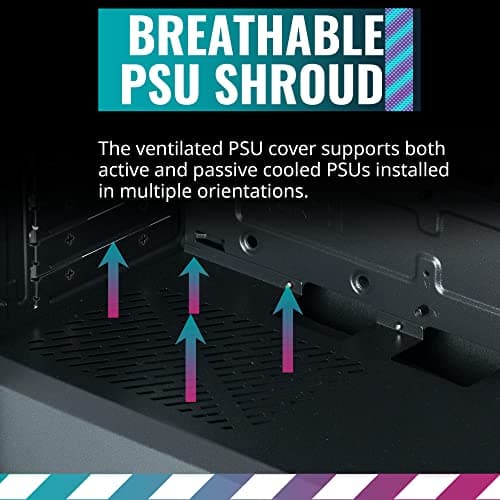 Cooler Master CMP 320 Micro ATX Mid Tower Black Tempered Glass Side Panel image