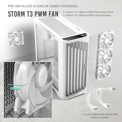 Antec Performance 1 ATX Full Tower White Tempered Glass image