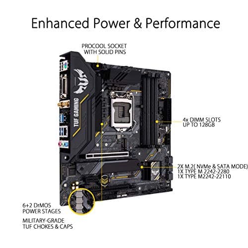 ASUS TUF GAMING B460M-PLUS Wi-Fi LGA 1200 Micro-ATX Motherboard image