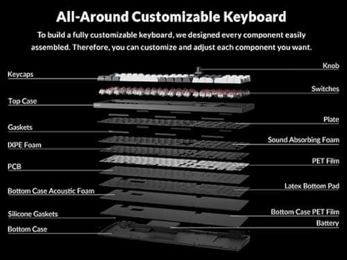 Keychron Q6 Max QMK/VIA RGB Bluetooth Wireless Wired Gaming Keyboard image