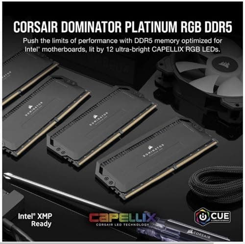 Corsair Dominator Platinum RGB Black / Silver DDR5-5200 CL40 32GB (2x16GB) image