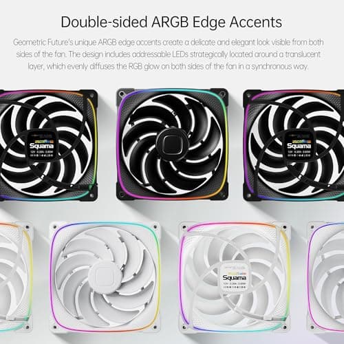 Geometric Future Squama 2503R 140mm Black PWM RGB image