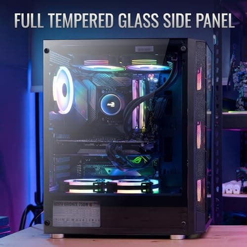 Aerocool Prism V2 RGB ATX Mid Tower Black with Tempered Glass image