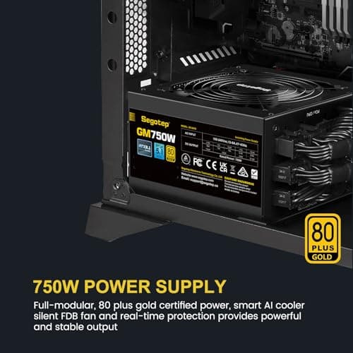 Segotep GM Black 750W 80+ Gold Fully Modular image