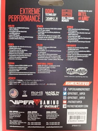 Patriot Viper Elite II Red / Black DDR4-3200 CL18 16GB (2x8GB) image