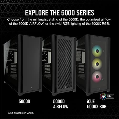 Corsair 5000D Tempered Glass Mid-Tower ATX PC Case - Black image