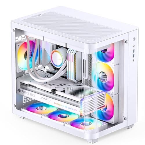 Jonsbo TK-3 ATX Mid Tower White with Tempered Glass Side Panel and USB 3.2 Gen 2 Type-C, USB 3.2 Gen 1 Type-A image
