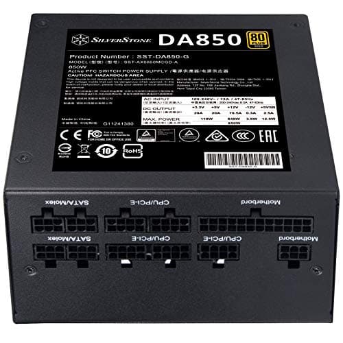 Silverstone DA850 Black / White 850W Fully Modular 80+ Gold image