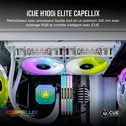 Corsair iCUE H100i ELITE CAPELLIX Water 240mm 75 CFM image