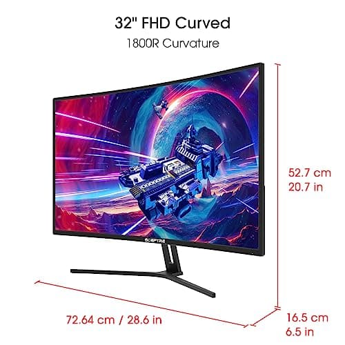 Sceptre C325B-185RD 31.5" 1080p 185Hz VA Curved Monitor image