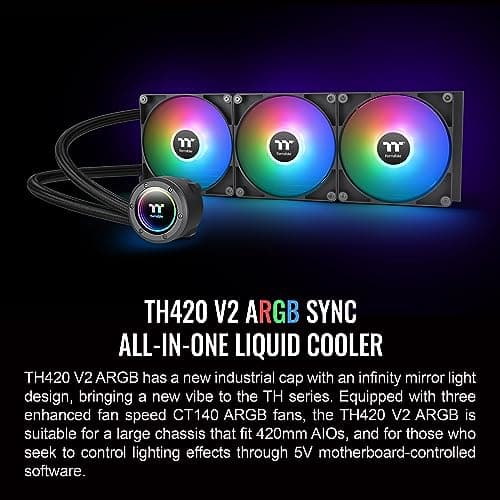 Thermaltake TH420 V2 Water 420mm ARGB Sync 84.32 CFM Black image