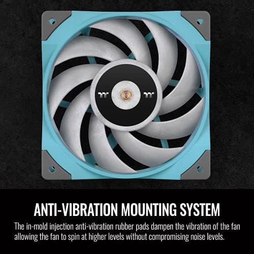 Thermaltake TOUGHFAN 120mm Turquoise PWM 58.35 CFM image