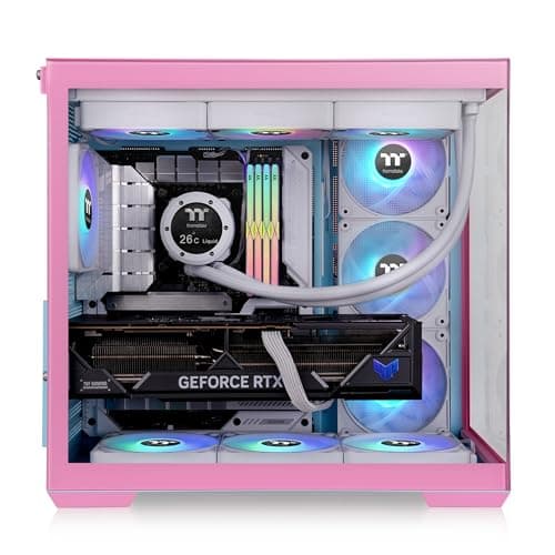 Thermaltake View 380 ARGB ATX Mid Tower Pink / Blue with Tempered Glass Side Panel and USB 3.2 Gen 2 Type-C USB 3.2 Gen 1 Type-A image