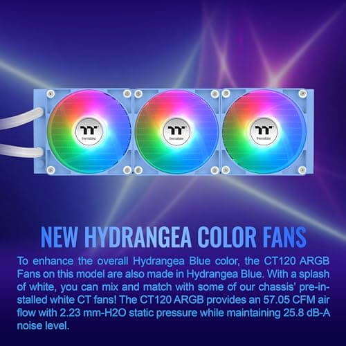 Thermaltake TH360 V2 Ultra ARGB Sync 57.05 CFM Water 360mm Blue / White image