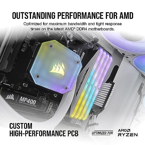 Corsair Vengeance RGB RT White / Black DDR4-3600 CL18 32GB (2x16GB) image