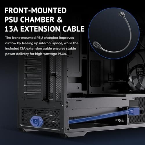 Antec FLUX REAR Mid Tower Case With Tempered Glass image