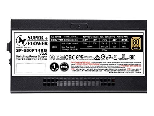 Super Flower Leadex III ARGB White 650W 80+ Gold Certified Fully Modular ATX image