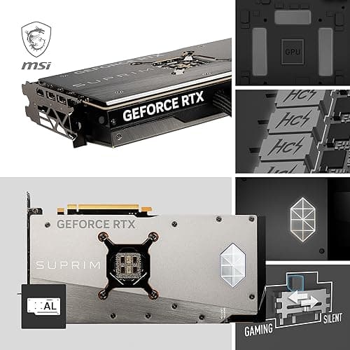 MSI SUPRIM LIQUID GeForce RTX 4090 24GB GDDR6X Black / Silver image