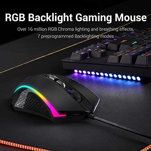 Redragon S113 RGB Outemu Brown Wired Gaming Keyboard With Optical Mouse image