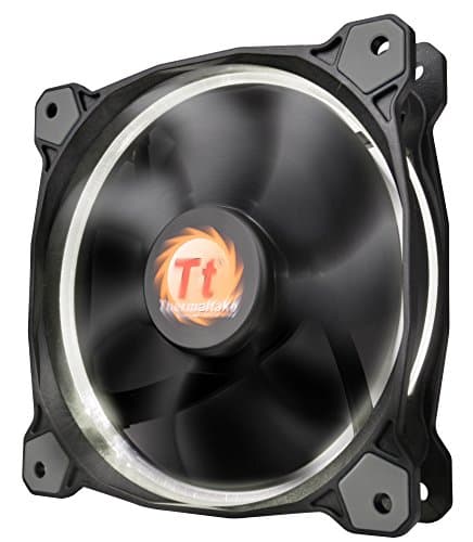 Thermaltake Riing 140mm Black / White White LED 51.15 CFM 1-Pack image