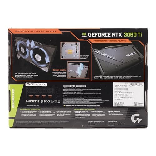 Gigabyte WINDFORCE OC GeForce RTX 3060 Ti LHR 8GB GDDR6 Black / Silver image