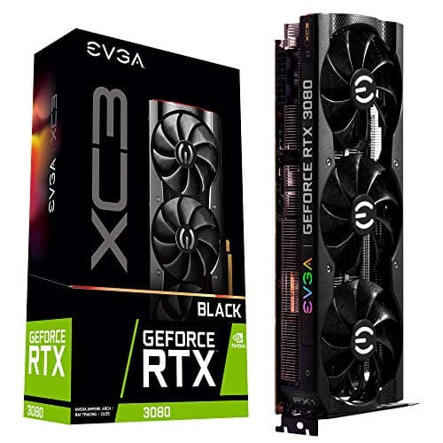 EVGA XC3 BLACK GAMING GeForce RTX 3080 10GB GDDR6X Black image