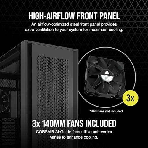 Corsair 7000D AIRFLOW ATX Full Tower Black Tempered Glass Side Panel image
