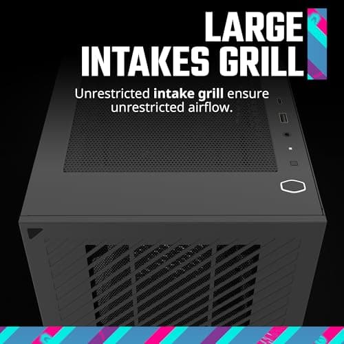 Cooler Master Elite 301 Lite Micro ATX Mini Tower Black with Tempered Glass Side Panel and USB 3.2 Gen 1 Type-C and USB 3.2 Gen 1 Type-A image