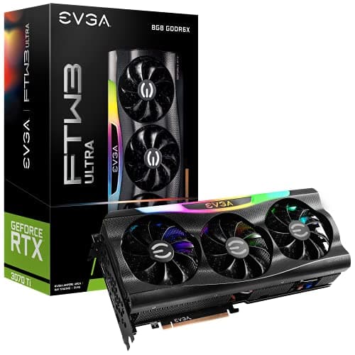 EVGA FTW3 ULTRA GAMING GeForce RTX 3070 Ti 8GB GDDR6X Black image
