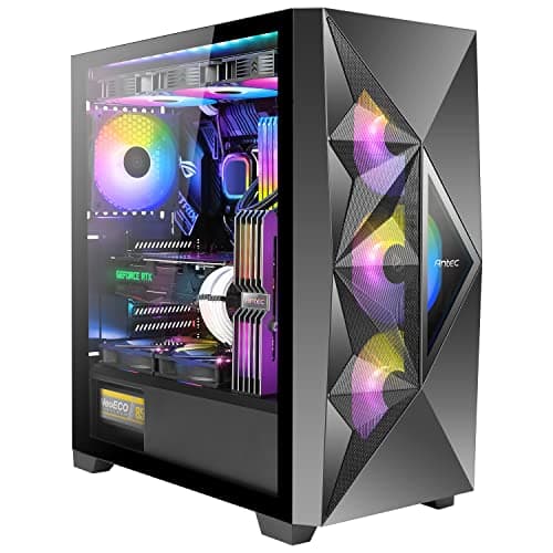 Antec Dark League DF800 FLUX ATX Mid Tower Black with Tempered Glass Side Panel and USB 3.2 Gen 1 Type-A image