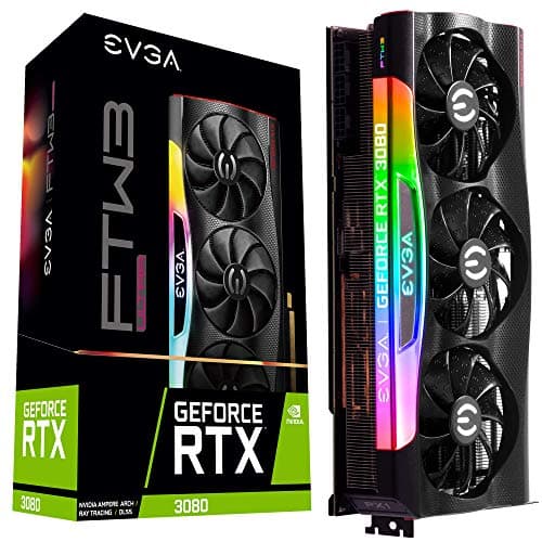 EVGA FTW3 ULTRA GAMING GeForce RTX 3080 10GB GDDR6X Black image