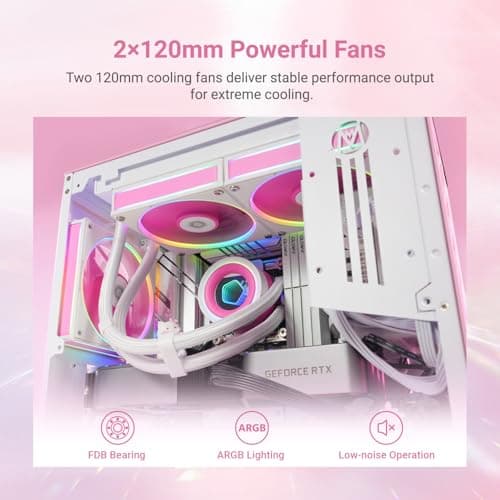 ID-COOLING FX240 INF Water 240mm 78 CFM Pink image