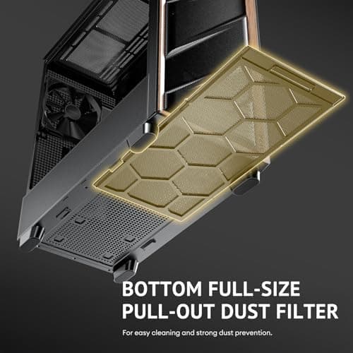 Antec FLUX SE ATX Mid Tower Black / Brown with Tempered Glass Side Panel and USB 3.2 Gen 2 Type-C USB 3.2 Gen 1 Type-A image