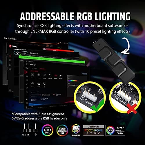 Enermax AQUAFUSION ADV Water 240mm 79.8 CFM Black image