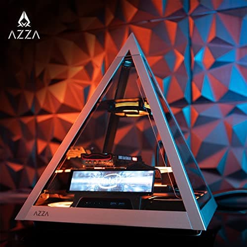 Azza Pyramid L ATX Mid Tower Gray / Black Tempered Glass Side Panel, USB 3.2 Gen 2 Type-C and USB 3.2 Gen 1 Type-A Front Panel image
