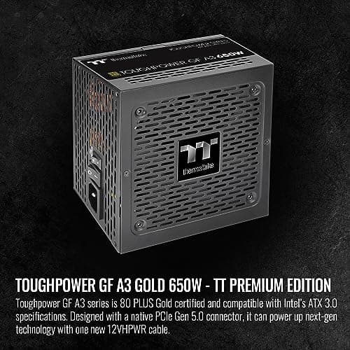Thermaltake Toughpower GF A3 ATX 3.0 Black 650W Fully Modular 80+ Gold Certified image