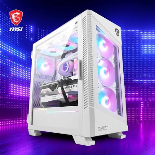 MSI MPG VELOX 100R ATX Mid Tower White with Tempered Glass Side Panel and Front Panel USB 3.2 Gen 2x2 Type-C, USB 3.2 Gen 1 Type-A image