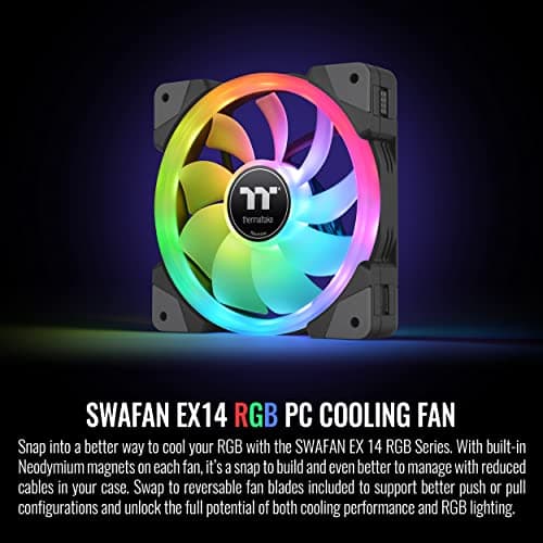 Thermaltake SWAFAN EX14 140mm Black RGB 3-Pack image