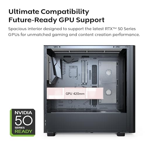 Montech XR Wood ATX Mid Tower Black / Brown Tempered Glass Side Panel image